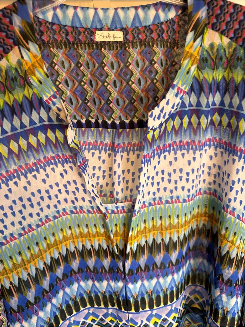 Antilia Femme Multicolor Geometric V-Neck Tunic 3x - Picture 9 of 11